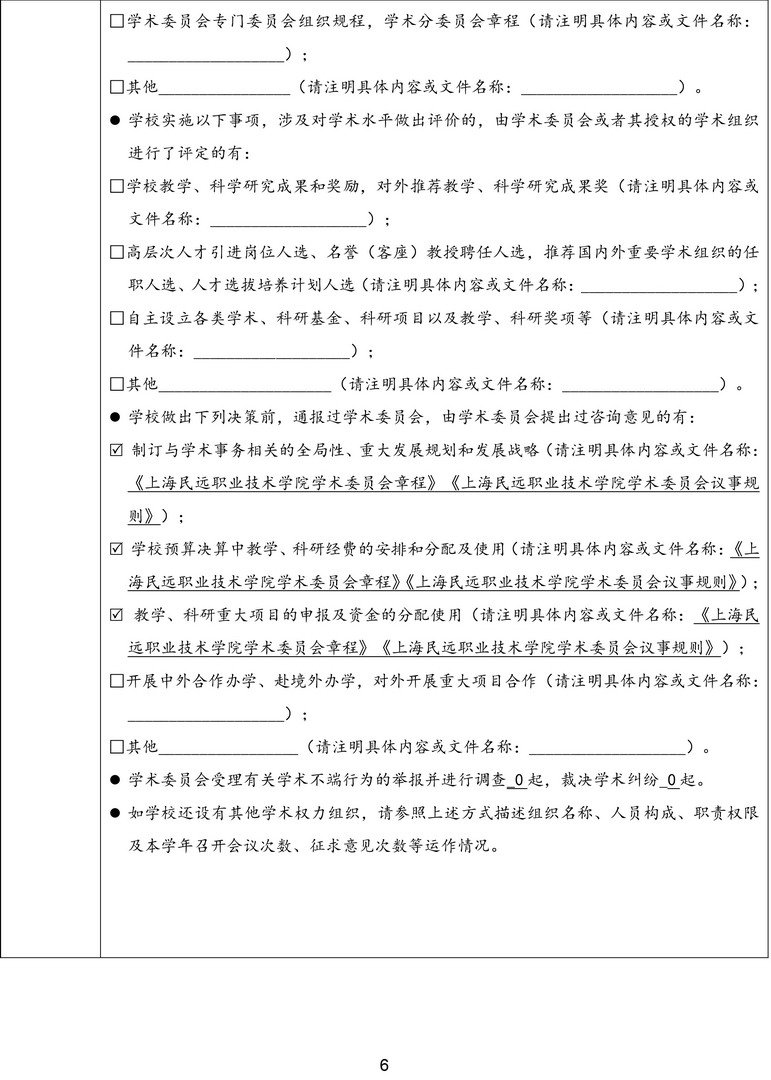 1-1-4上海民远职业技术学院依法治校年度报告表（2022-2023年度）-6拷贝