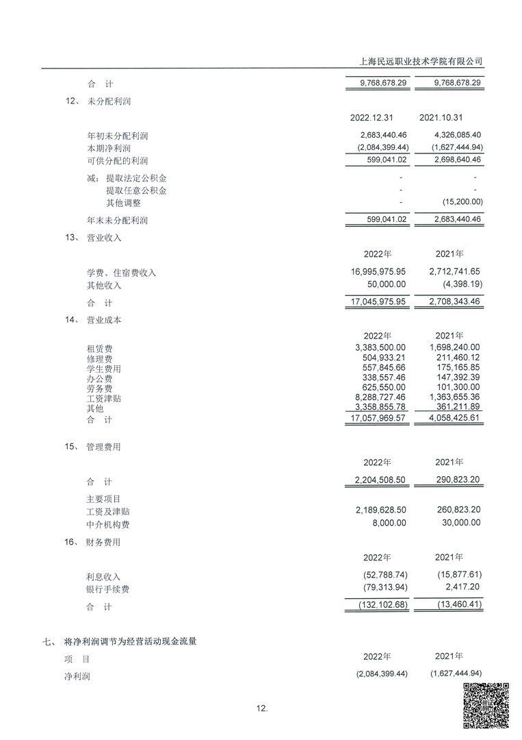 民远2022年审计报告(赋码)-12拷贝